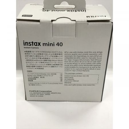 FUJIFILM (フジフィルム) インスタントカメラ instax mini 40 -