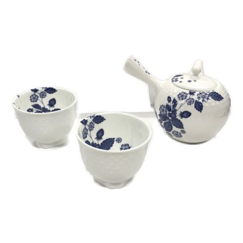 Wedgwood (ウェッジウッド) ジャパニーズティーセット ストロベリーブルーム インディゴ 3Pセット