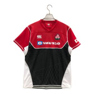 Canterbury (カンタベリー) ラグビージャージー JAPAN PRACTICE TEE（ジャパン プラクティス ティー） R39504JL 3L レッド×ブラック