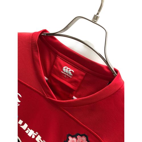 Canterbury (カンタベリー) ラグビージャージー JAPAN PRACTICE TEE（ジャパン プラクティス ティー） R39504JL 3L レッド×ブラック