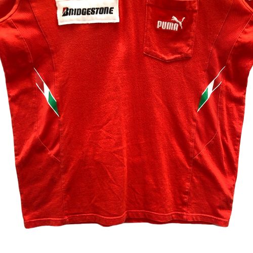 PUMA (プーマ) Ferrari(フェラーリ) レーシングポロシャツ メンズ US M レッド ヴィンテージ