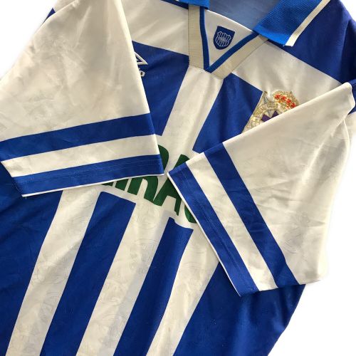 UMBRO (アンブロ) サッカーユニフォーム デポルティーボ・ラ・コルーニャ ゲームシャツ メンズ SIZE XL ブルー×ホワイト 90s