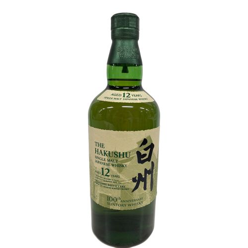 SUNTORY (サントリー) ジャパニーズウィスキー 100周年記念ボトル 白州 700ml 12年 お酒