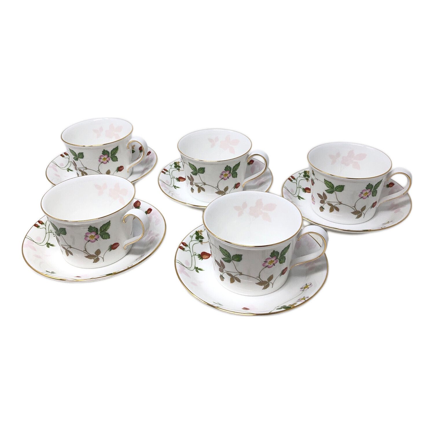 Wedgwood (ウェッジウッド) カップ&ソーサー ワイルドストロベリー 5P  