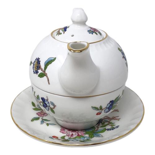 Aynsley (エインズレイ) ティーフォーワン ペンブロック カップ＆ソーサー ポット Bone china (ボーンチャイナ)