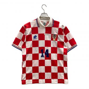 LOTTO (ロット) サッカーユニフォーム クロアチア メンズ SIZE L レッド×ホワイト チェック