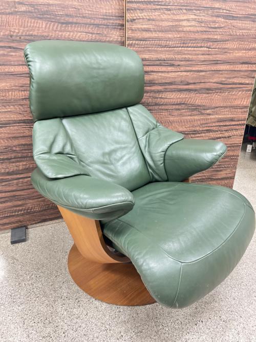 karimoku (カリモク) リクライニングチェア オリーブ THE FIRST（ザファースト） RU-73 本革製