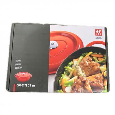 ZWILLING (ツヴィリング) 鋳物ホーロー鍋 レッド CW0350 ココット29cm