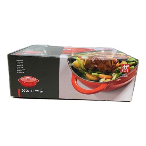 ZWILLING (ツヴィリング) 両手鍋 ホーロー ココット29cm/4.7L レッド 40209-290