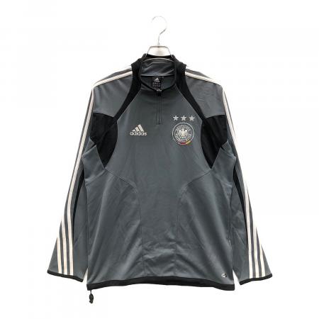 使用感少☆アディダス ドイツ代表 刺繍 エンブレム ハーフジップ フリース M adidas (アディダス) ハーフジップウェア ドイツ代表 メンズ
