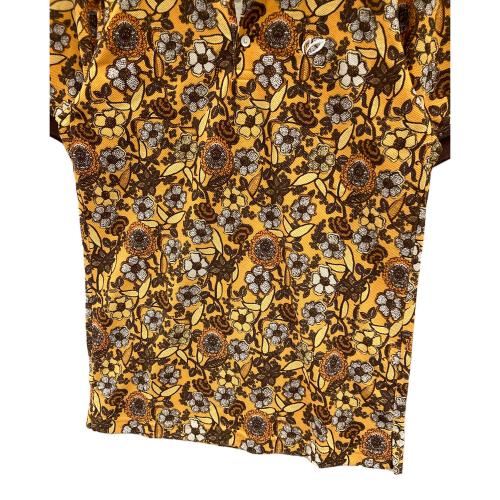 MASTER BUNNY EDITION (マスターバニーエディション) ゴルフポロシャツ メンズ SIZE 4 イエロー 花柄 158-6260605