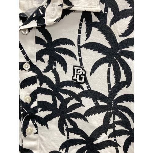 PEARLY GATES (パーリーゲイツ) ゴルフポロシャツ メンズ SIZE 6 ホワイト×ブラック 総柄 053-6160517