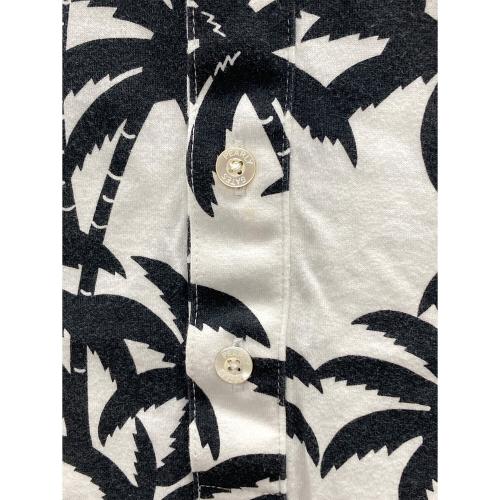 PEARLY GATES (パーリーゲイツ) ゴルフポロシャツ メンズ SIZE 6 ホワイト×ブラック 総柄 053-6160517