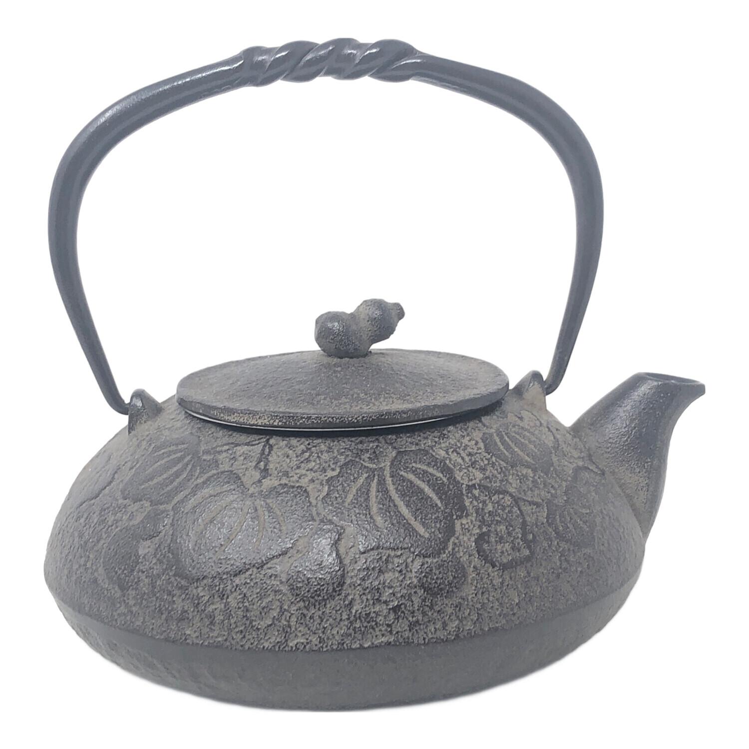 南部鉄瓶 宝生堂？ 小鉄瓶 鉄瓶 紋 瓢箪 煎茶道具 丸形 急須 / セ