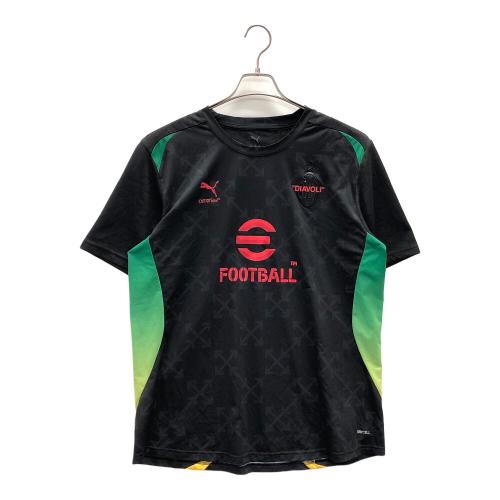 PUMA (プーマ) サッカーユニフォーム メンズ SIZE XXL ブラック 24-25 ACミラン×Off-White 4th プレマッチ ジャージー OFFWHITE(オフホワイト)