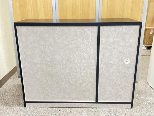 キッチンカウンター  大理石調　ライトグレー×ブラック