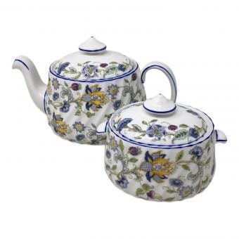 MINTON (ミントン) ティーポット&シュガーポット ハドンホール・ブルー