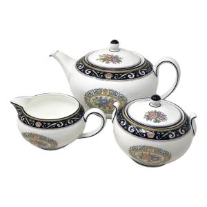 Wedgwood (ウェッジウッド) 洋食器 ティーポット＆クリーマー＆シュガーポット 3点セット RUNNYMEDE