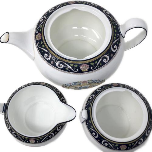 Wedgwood (ウェッジウッド) 洋食器 ティーポット＆クリーマー＆シュガーポット 3点セット RUNNYMEDE