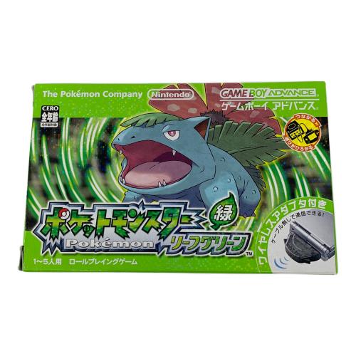 Nintendo（ニンテンドウ） Pokemon（ポケモン） ポケットモンスター緑 リーフグリーン ゲームボーイアドバンス用ソフト