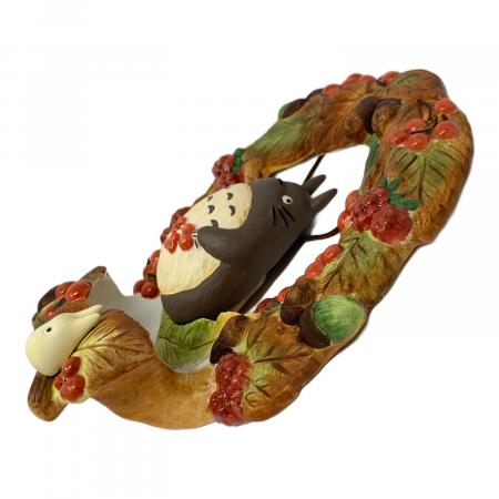 となりのトトロ (トナリノトトロ) 秋の収穫 花受け 陶器リース