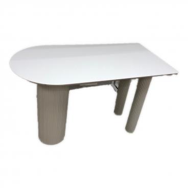 【新品・未使用】　ダイニングテーブル　75×75　ホワイト ダイニングテーブル 2人用 ホワイト 白 コンパクト 鏡面 艶あり 正方形