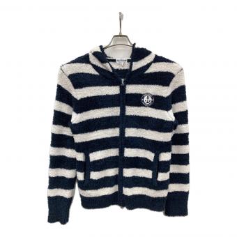 JACK BUNNY (ジャックバニー) ジップパーカー ゴルフウェア(トップス) メンズ SIZE 5 ホワイト×ネイビー ボーダー柄 262-6172320