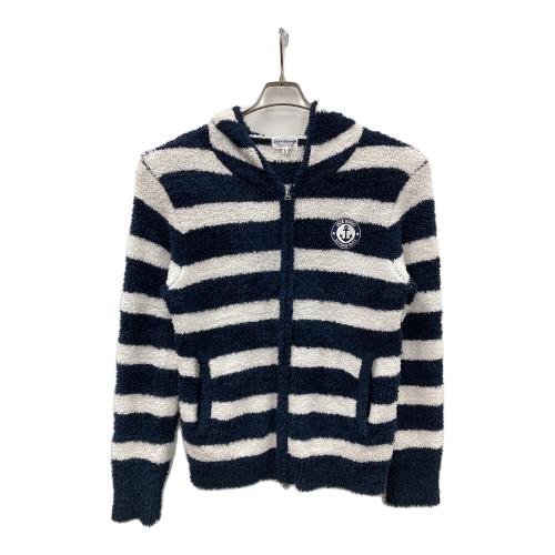 JACK BUNNY (ジャックバニー) ジップパーカー ゴルフウェア(トップス) メンズ SIZE 5 ホワイト×ネイビー ボーダー柄 262-6172320