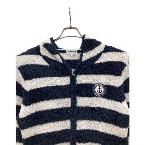 JACK BUNNY (ジャックバニー) ジップパーカー ゴルフウェア(トップス) メンズ SIZE 5 ホワイト×ネイビー ボーダー柄 262-6172320