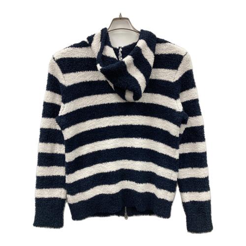 JACK BUNNY (ジャックバニー) ジップパーカー ゴルフウェア(トップス) メンズ SIZE 5 ホワイト×ネイビー ボーダー柄 262-6172320