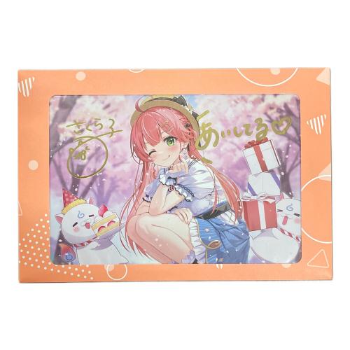 hololive (ホロライブ) ポストカード さくらみこ 誕生記念2024 直筆メッセージ＆箔押し複製サイン入り