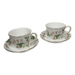Wedgwood (ウェッジウッド) カップ&ソーサー ワイルドストロベリー ボーンチャイナ 2Pセット