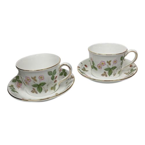 Wedgwood (ウェッジウッド) カップ&ソーサー ワイルドストロベリー ボーンチャイナ 2Pセット