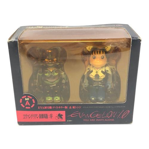 MEDICOM TOY(メディコムトイ) エヴァンゲリヲン新劇場版 序 EVA初号機(ナイトカラー版)＆碇シンジ BEAR BRICK (ベアブリック) キャラクターグッズ