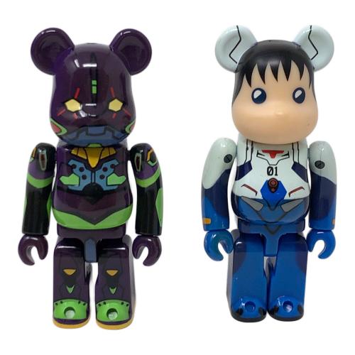MEDICOM TOY(メディコムトイ) エヴァンゲリヲン新劇場版 序 EVA初号機(ナイトカラー版)＆碇シンジ BEAR BRICK (ベアブリック) キャラクターグッズ