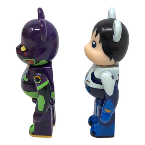 MEDICOM TOY(メディコムトイ) エヴァンゲリヲン新劇場版 序 EVA初号機(ナイトカラー版)＆碇シンジ BEAR BRICK (ベアブリック) キャラクターグッズ