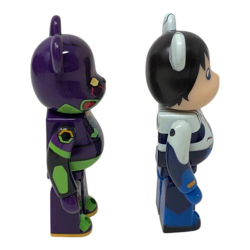MEDICOM TOY(メディコムトイ) エヴァンゲリヲン新劇場版 序 EVA初号機(ナイトカラー版)＆碇シンジ BEAR BRICK (ベアブリック) キャラクターグッズ