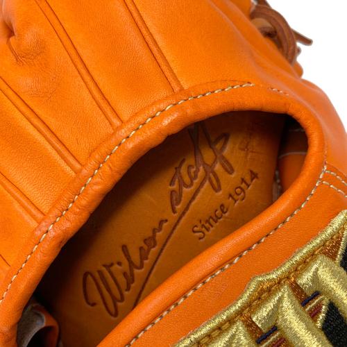 Wilson (ウィルソン) グローブ Wilson Staff（ウイルソン スタッフ） 硬式用グラブ 内野手用 オレンジ