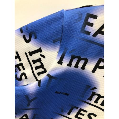 PEARLY GATES (パーリーゲイツ) ゴルフウェア(トップス) スプレー柄ポロシャツ 055-4260810 レディース SIZE 2 ブルー×ホワイト