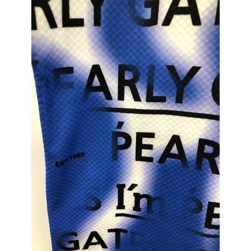 PEARLY GATES (パーリーゲイツ) ゴルフウェア(トップス) スプレー柄ポロシャツ 055-4260810 レディース SIZE 2 ブルー×ホワイト