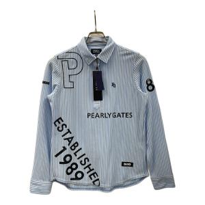 PEARLY GATES (パーリーゲイツ) ゴルフウェア(トップス) レディース SIZE M スカイブルー ストライプ