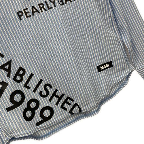 PEARLY GATES (パーリーゲイツ) ゴルフウェア(トップス) レディース SIZE M スカイブルー ストライプ