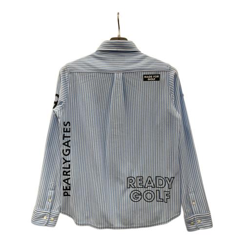 PEARLY GATES (パーリーゲイツ) ゴルフウェア(トップス) レディース SIZE M スカイブルー ストライプ