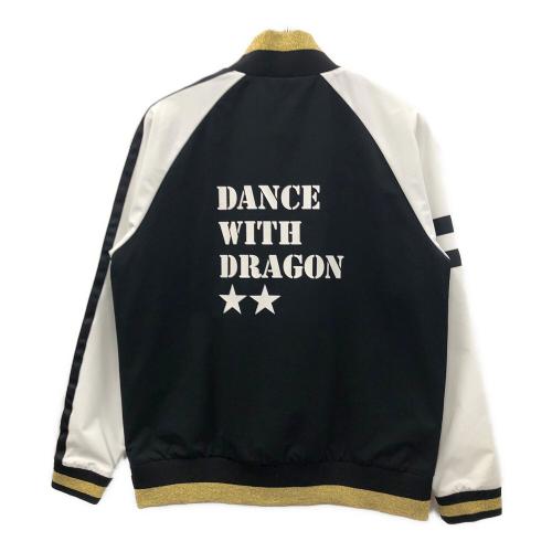 Dance with Dragon (ダンスウィズドラゴン) アウター ゴルフウェア(ジャケット) D2-372115 SIZE 2 ブラック×ホワイト×ゴールド