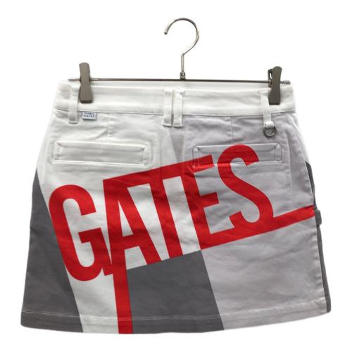 PEARLY GATES (パーリーゲイツ) ゴルフウェア(スカート)コットンストレッチサージ スカート 2022年モデル 055-2134408 レディース SIZE 1 ホワイト×レッド