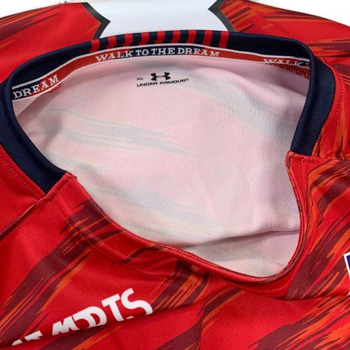 UNDER ARMOUR（アンダーアーマー） いわきFC サッカーユニフォーム メンズ SIZE XL レッド