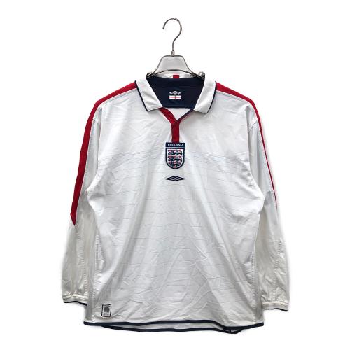 UMBRO (アンブロ) サッカーユニフォーム イングランド代表 00s リバーシブル ロングスリーブ メンズ SIZE XL ホワイト