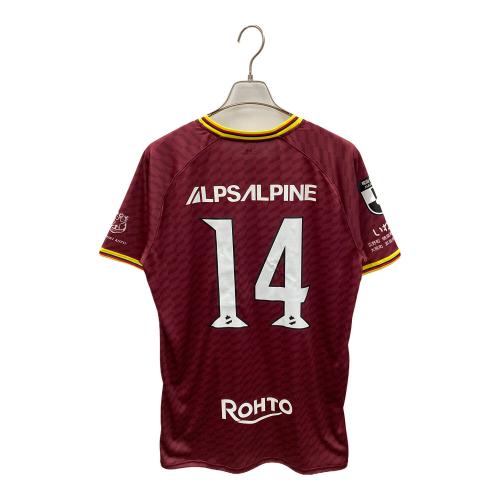 UNDER ARMOUR（アンダーアーマー） いわきFC サッカーユニフォーム 山口 大輝 メンズ SIZE XL エンジ