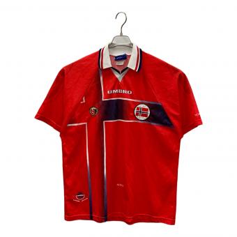 UMBRO (アンブロ) ゲームシャツ ノルウェー代表ホームシャツ ヴィンテージ メンズ SIZE XL レッド×ホワイト
