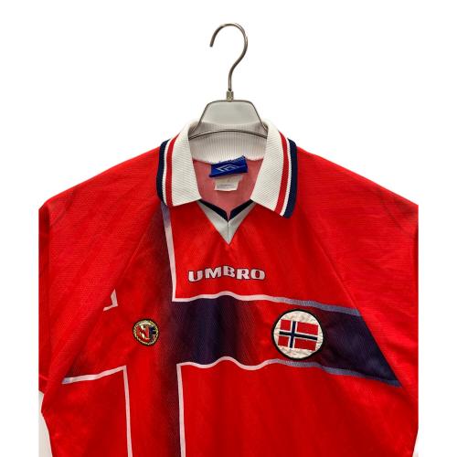 UMBRO (アンブロ) ゲームシャツ ノルウェー代表ホームシャツ ヴィンテージ メンズ SIZE XL レッド×ホワイト